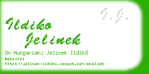 ildiko jelinek business card